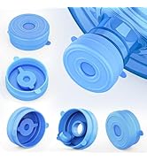 Myvision Reusable 3-5 Gallon Water Jug Caps, Secure Cap for Water Dispenser,No Spill Silicone Rep...