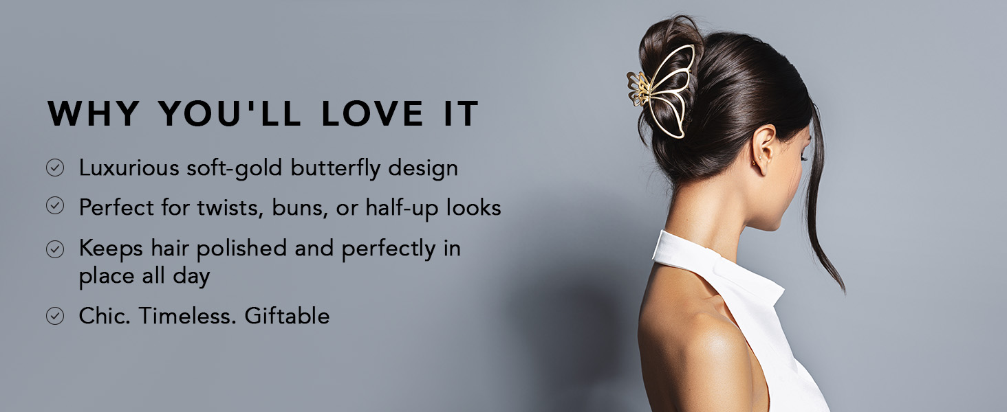 the hair edit gilded wing claw clip
