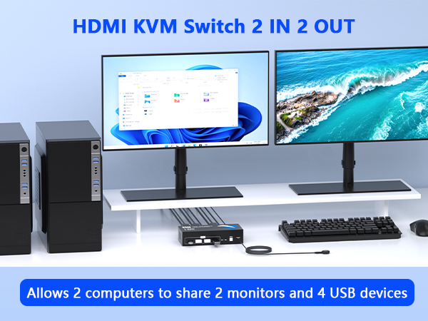 kvm switch 2 monitors 2 computers
