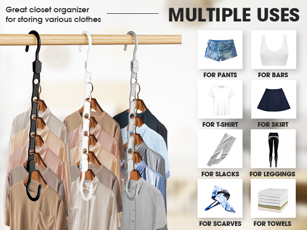 hangers space saving organizer saver clothes closet organization storage hanging