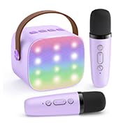 YLL Mini Karaoke Machine with 2 Wireless Microphones, TOP Kids Gifts for Girls Ages 3, 4, 5, 6, 7...