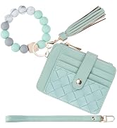 Airkit Keychain Wallet with Bracelet RFID Blocking Wristlet Credit Purse Card Holder, Silicone Be...
