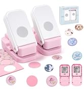 BAOFALI 2Pcs Circle Stamp Punch, Layering Stamp Cutter Craft Hole Punch | 1" and 0.87" Layering S...