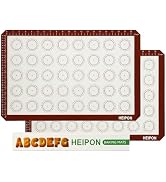 HEIPON Macaron Silicone Baking Mats,22.44