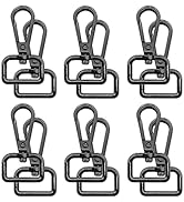 12Pcs D Ring Swivel Lobster Clasp for Crafts,Metal Swivel Snap Keychain Hook Swivel Clasps Claw L...