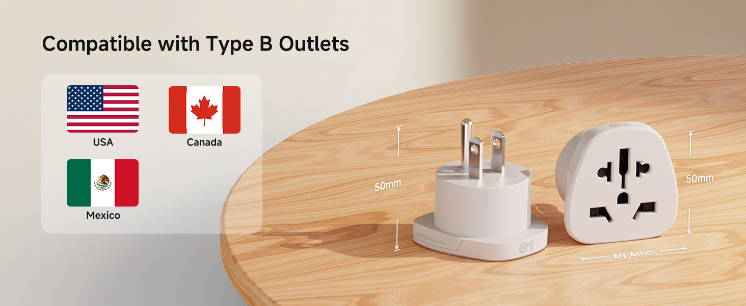 power adapters for international travel to usa, canada, and mexico