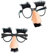 SelHeng 2 Pcs Disguise Glasses With Funny Nose Add Fun To Your Celebrations Funny Glasses Spoof A...