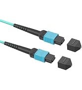 MPO-MPO 0.6m OM3 Fiber Patch Cable,1.98ft 8-Core Multimode Fiber Optic,LSZH Jacket Optical Cable,...