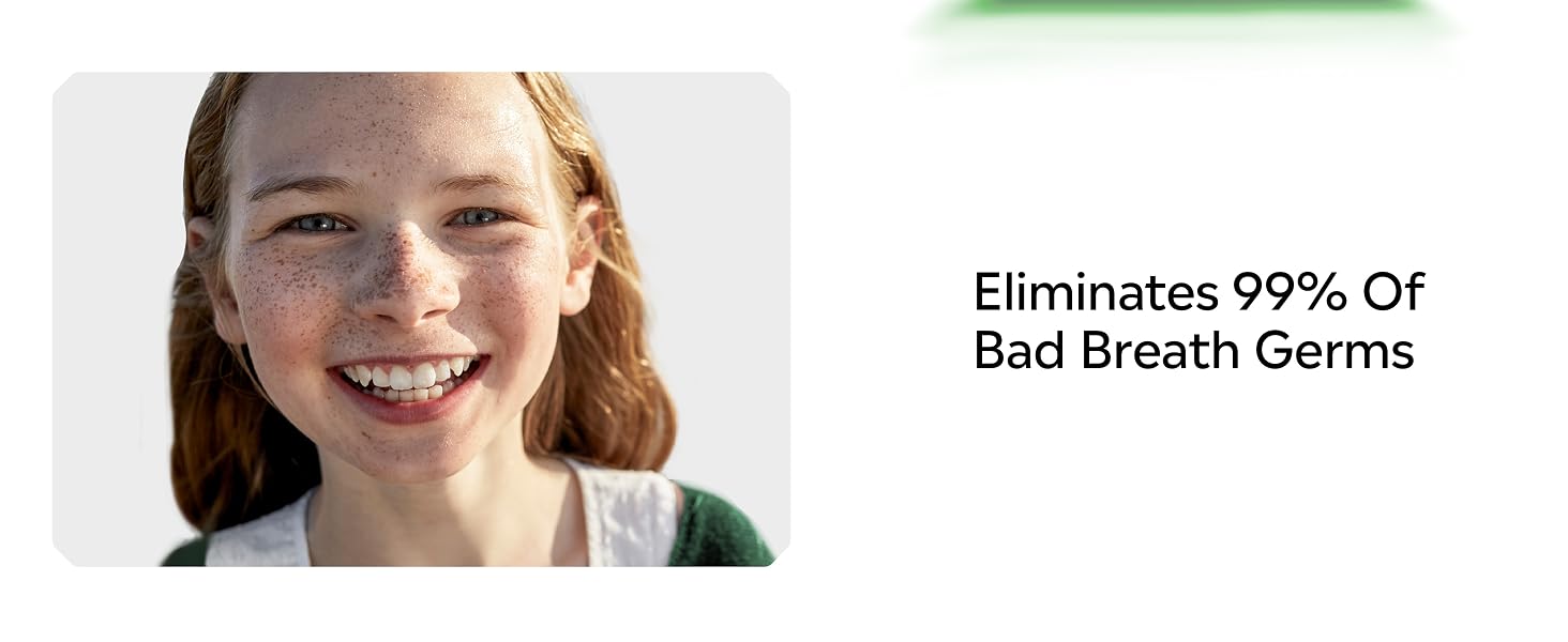 strong teeth, fresh breath, clean mouth, mint shield, kids fluoride mouthwash, healthy gums