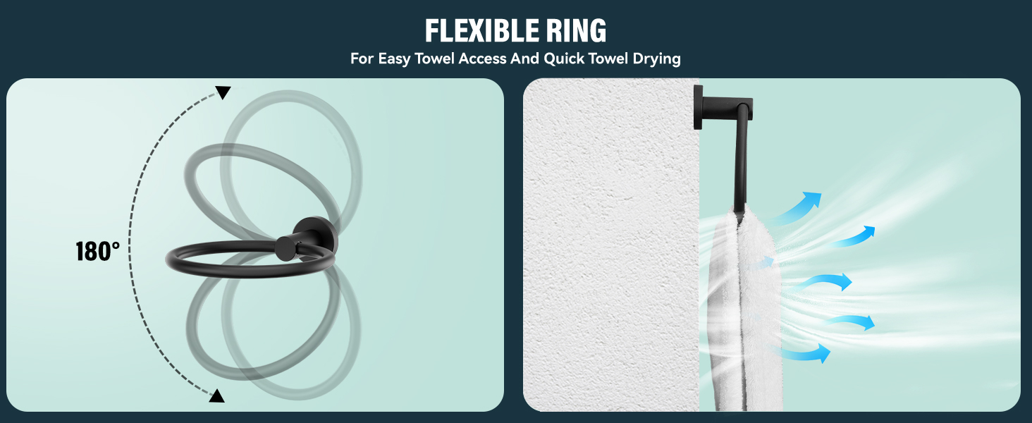 matte black towel ring