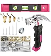 Ruibapa 281PCS Picture Hanging Kit,Hammer and Nails Set with Hooks, D Ring,Wire, Wall Hanging Kit...