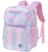 BrainyBees Kids Backpack for Girls - 17 Inch Elementary School Bookbag for Grades 3-5, with Insul...