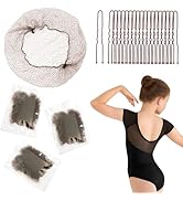 80Pcs Brown Hair Nets for Buns-Invisible Hairnets for Dance Buns with Bobby Pins 30Pcs 12Inch Bro...