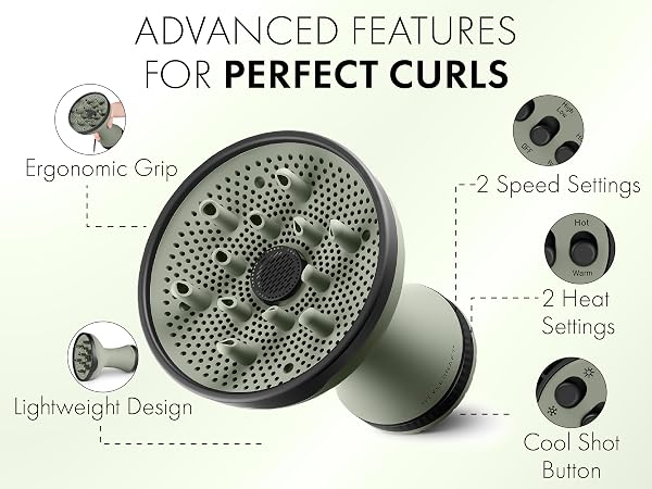 hair diffuser for curly