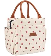 Joymee Lunch Bag Women Insulated Lunch Box Cute Corduroy Reusable Leakproof Large Capacity Lunch ...