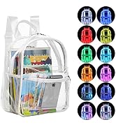 yisibo LED Strip Lights Clear Backpack,8 RGB Color with 10 Flashing Mode,4 Music Mode and 4 Timer...