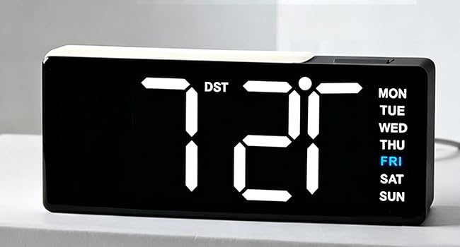 Small Digital Alarm Clock with DST