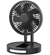 Qoqooice Portable Fan, 3600 mAh Rechargeable Battery Operated Fan with 5 Speeds, USB Powered, Qui...