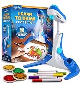 Blue Marble Learn to Draw Projector - Kids Image Projector for Tracing with 9 Colorful Markers & ...