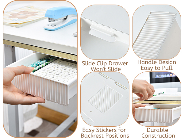 under desk drawer features
