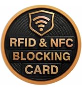 SaiTech IT Round Shape RFID Blocking Card for Credit Debit ID Card, Black | Slim Anti-Theft Conta...