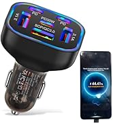 6 in 1 Multi Port USB C Car Charger Adapter PD 30W 6 Ports Super Fast Charging Cigarette Lighter ...