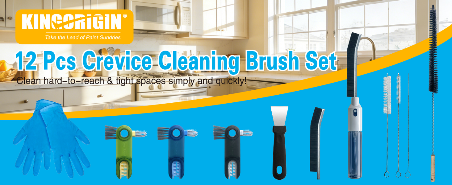 crevice cleaning brush set