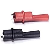 BOCEUC Multimeter Alligator Clips, Insulation Alligator Clip Set for 2mm Diameter Probe Tips Elec...