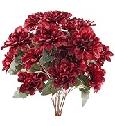 Uieke 6PCS Artificial Daisy Mums Flowers with Stem, Silk Gerbera Daisies Flowers Arrangement for ...
