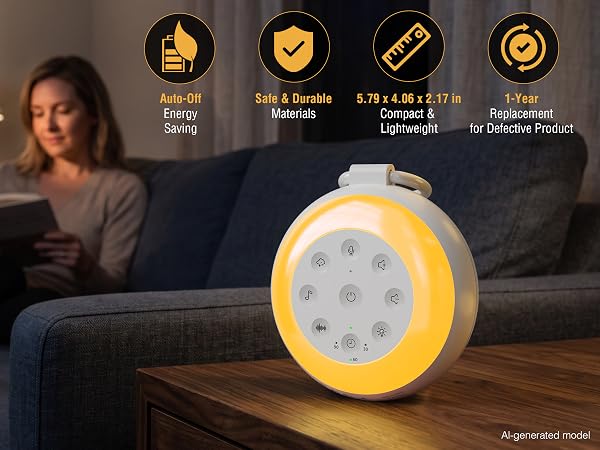 MEGATEK Portable Sound Machine with Compact & Lightweight