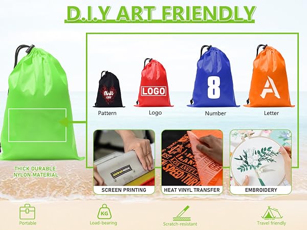 small cloth bags with drawstrings
