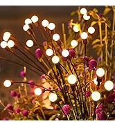 Jedavai Solar Garden Lights - 4 Pack Total 40 LED Upgraded Solar Firefly Lights, Solar Swaying Li...