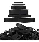 70 Pcs Rubber Bands Assorted Sizes Black 6 sizesMixed wide Elastic Bands for for Survival Office ...