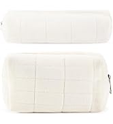 ZLFSRQ 2Pcs Pencil Case Cute Pencil Pouch for Teens Plush Makeup Bag Travel Cosmetic Bag Set Whit...