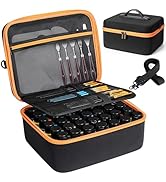 Acrylic Paint Storage Case for 42 Bottles(2 fl oz), Craft Paint Storage Paint Bottle Organizer,Ar...