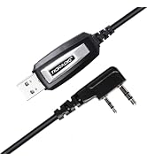 TIDRADIO USB Programmer Cable CH340 Chip Compatible with BAOFENG Radio AR-5RM, 5RM, UV-5R, BF-F8H...