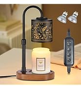 copinpin Dimmable Candle Warmer Lamp with Timer Adjustable Height for Scented Jar Candles Electri...