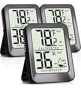 AyayaBoss 3 Pack Room Thermometer Indoor Hygrometer for Home, Digital Sensor Mini Humidity Gauge ...