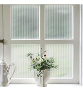 VELIMAX Reeded Glass Window Film, Window Privacy Film, Frosted Window Vinyl, 3D Decorative Window...