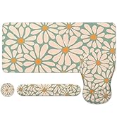 iLeadon Cute Large Mouse Pads Set for Desk,Massage Wrist Rest Set for Computer Keyboard,Big Mouse...