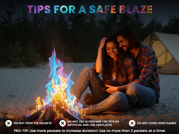 fire color changing packets fire pit