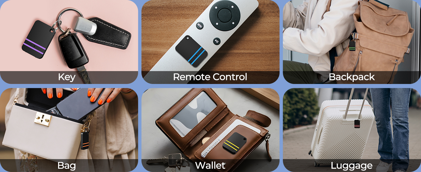 Esky Key Finder, TV Remote Finders Locator with 80dB Sound 6 Receivers Wallet Trackers