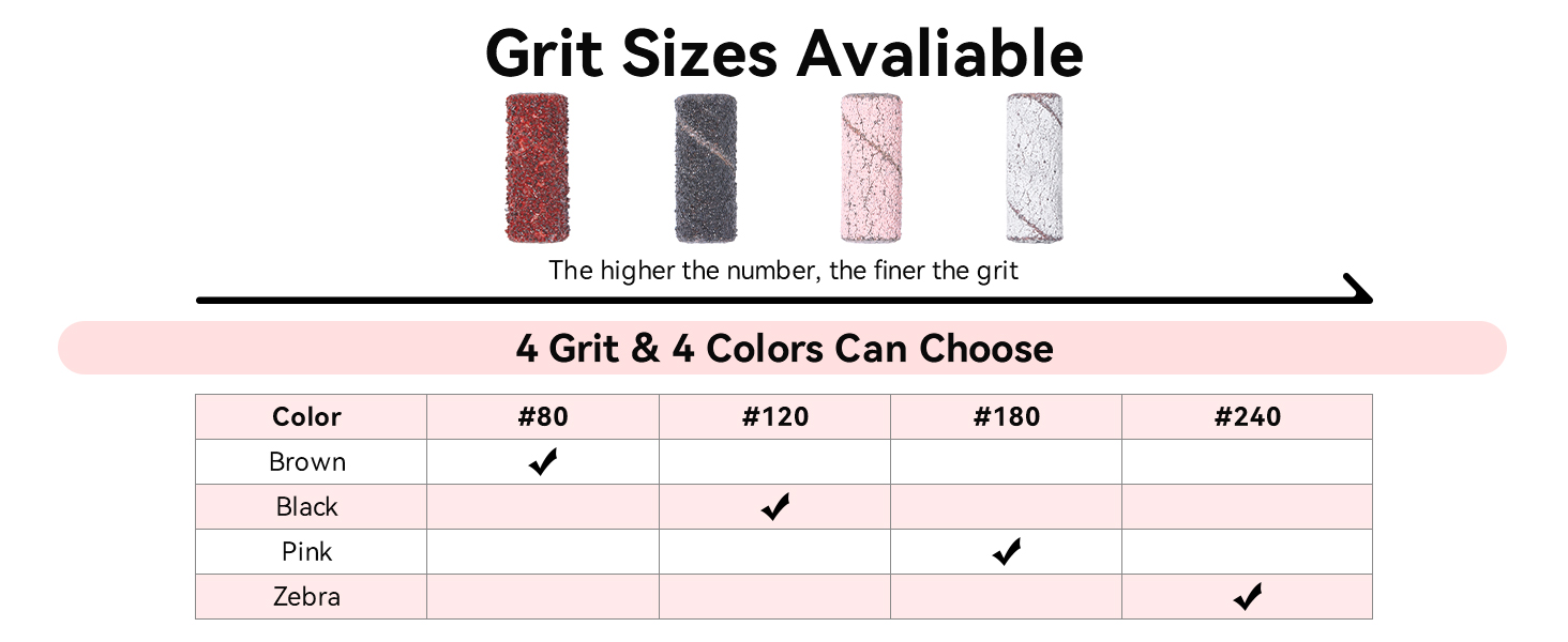 fine grit sanding bands for nail drill