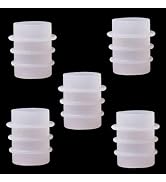 Galepromot 5Pcs White Bottle Stopper Silicone Mold,Crystal Epoxy Wine Bottle Stopper Mold,Reusabl...