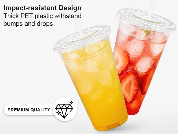 ice coffee cups with lids and straws