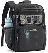 PACKISM Mesh Backpack for School - 17 Inch Large Heavy Duty Mesh Bookbag for Boys Girls, See Thro...