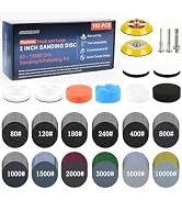 193Pcs 2 Inch Polishing Kit Hook and Loop Sanding Discs, Headlight Restoration Kit - 80 to 10000 ...