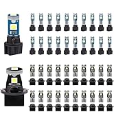 Sixzoo 40 Set T5 T10 LED Bulbs, LED Dash Lights for Car Interior with Twist Socket, Instrument Cl...