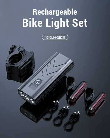 Rechargeable Bike Light Set-211-1010 lumens
