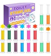 AstrivixDD 16 Pack Toilet Gel Stamp, 192 Stamps 8 Kinds Of Scent Toilet Bowl Cleaner Gel, Long-La...